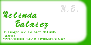 melinda balaicz business card